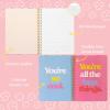 ban.do Rough Draft Mini Spiral Notebook with Saying, 8.5″ x 6.75″ with Pockets and 160 Lined Pages, Kindness Never Hurts(Make Time to Make Magic)