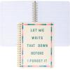 ban.do Rough Draft Mini Spiral Notebook with Saying, 8.5″ x 6.75″ with Pockets and 160 Lined Pages, Let Me Write That Down(Let Me Write That Down)