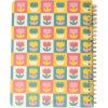 ban.do Rough Draft Mini Spiral Notebook with Saying, 8.5″ x 6.75″ with Pockets and 160 Lined Pages (Tulips)