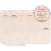 ban.do Weekly Planner Notepad, Desk Planner/Calendar Pad with 52 Sheets, Undated Weekly Desktop Calendar/Agenda (Pink/Green)(Daisies)