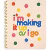 ban.do Floral Rough Draft Large Spiral Notebook, 11″ x 9″ with Pockets and 160 College Ruled Pages, Making It Up As I Go(Making It Up As I Go)