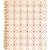 ban.do Floral Rough Draft Large Spiral Notebook, 11″ x 9″ with Pockets and 160 College Ruled Pages, Strawberry Fields(Cherry Hearts)