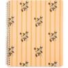 ban.do Floral Rough Draft Large Spiral Notebook, 11″ x 9″ with Pockets and 160 College Ruled Pages, Strawberry Fields(Floral Stripe)