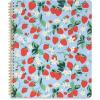ban.do Floral Rough Draft Large Spiral Notebook, 11″ x 9″ with Pockets and 160 College Ruled Pages, Strawberry Fields(Strawberry Fields)