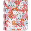 ban.do Green Floral Rough Draft Mini Spiral Notebook, 9″ x 7″ with Pockets and 160 Lined Pages, Superbloom(Secret Garden)