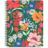 ban.do Green Floral Rough Draft Mini Spiral Notebook, 9″ x 7″ with Pockets and 160 Lined Pages, Superbloom(Superbloom)