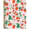 ban.do Rough Draft Mini Spiral Fruit Patterned Notebook, 8.5″ x 6.75″ Journal with Pockets and 160 Lined Pages (Flowers and Fruit)(Strawberry Fields)