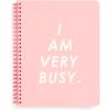 ban.do Rough Draft Mini Spiral Notebook, 9″ x 7″ with Pockets and 160 Lined Pages, I Am Very Busy(I Am Very Busy)