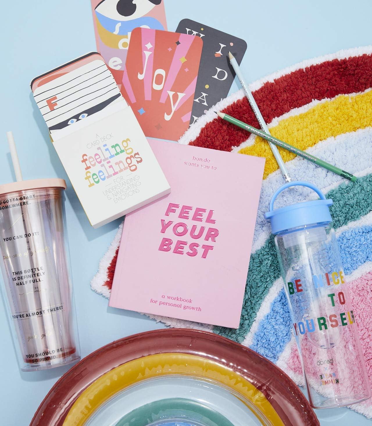 imageBando Wellness Workbook Guided Journal with Over 280 Pages Mindfulness Journal Includes Sections on GoalsExplorationActionRelaxation and Daily Checkins Feel Your Best PinkFeel Your Best