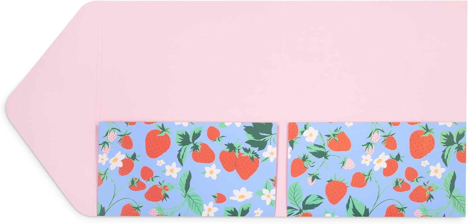 imagebando 2 Pack Folders for Documents Colored Folders with Pockets Two Pocket Folders for Letter Size Papers Strawberry Fields 2404827