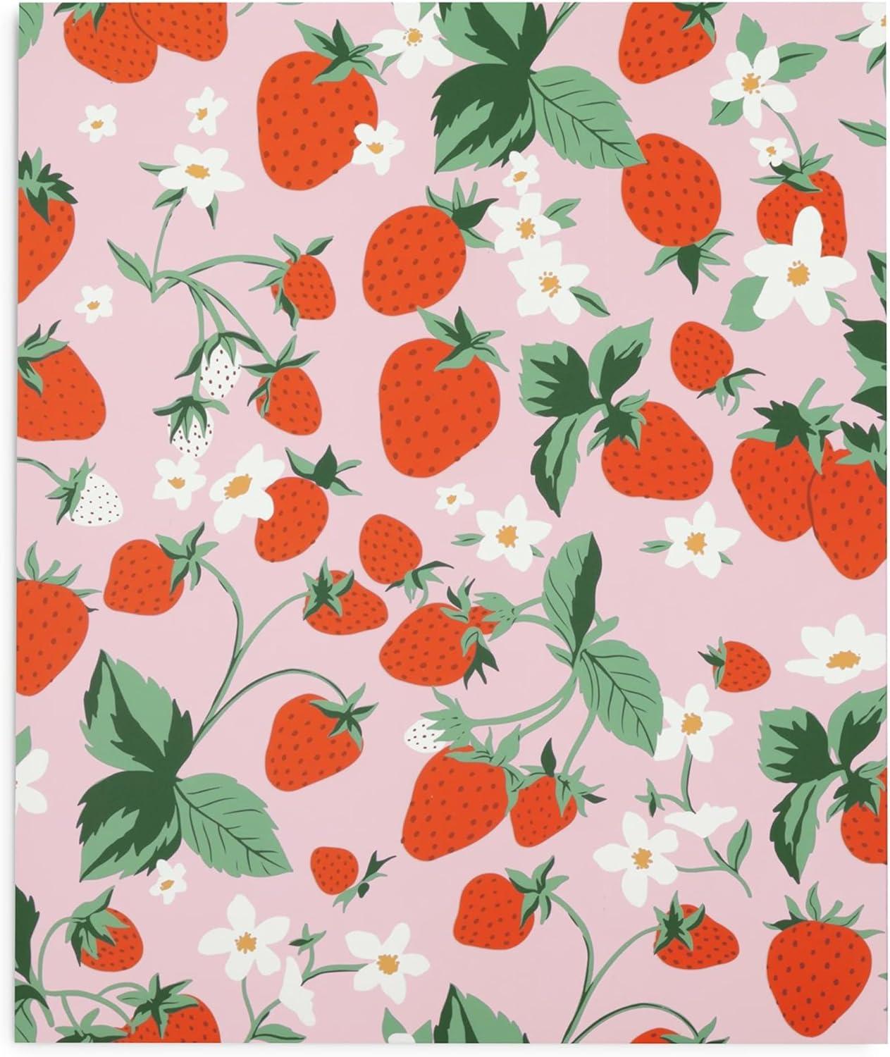 imagebando 2 Pack Folders for Documents Colored Folders with Pockets Two Pocket Folders for Letter Size Papers Strawberry Fields 2404827