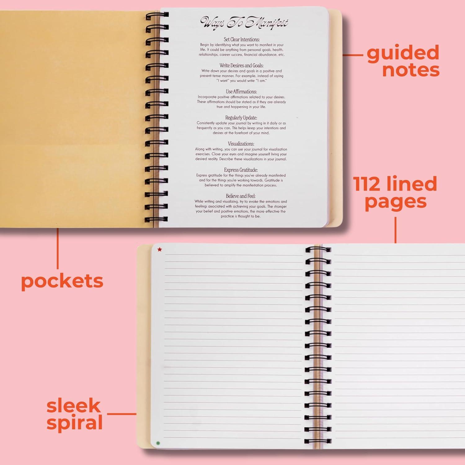 imagebando 280 Page Manifestation Journal Guided Journal for Self Care and Mindfulness Daily Journal with Prompts for Mental Health Manifestation Journal