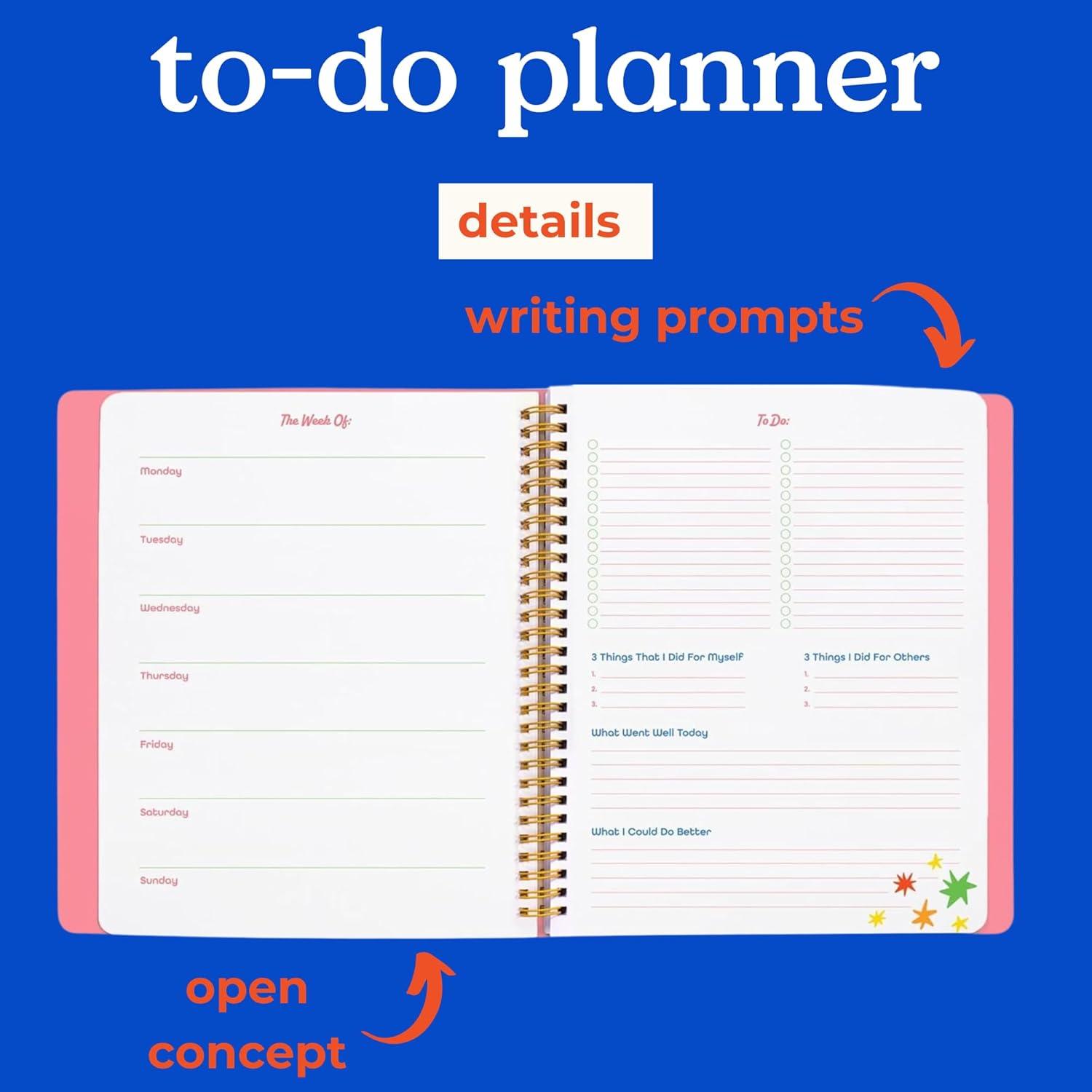 imagebando Undated Daily To Do Planner Personal Organizer Schedule Planner for ToDo Lists and Self Care Let Me Write That Down