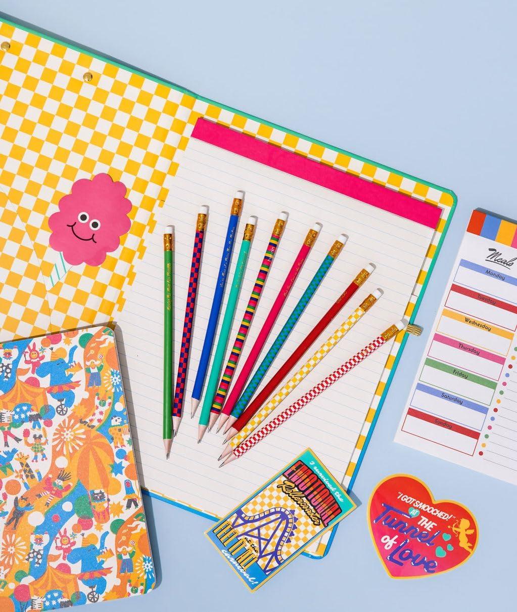 imagebando Write On Colorful Pencil Set of 10 PreSharpened 2 Graphite Pencils for Office Assorted