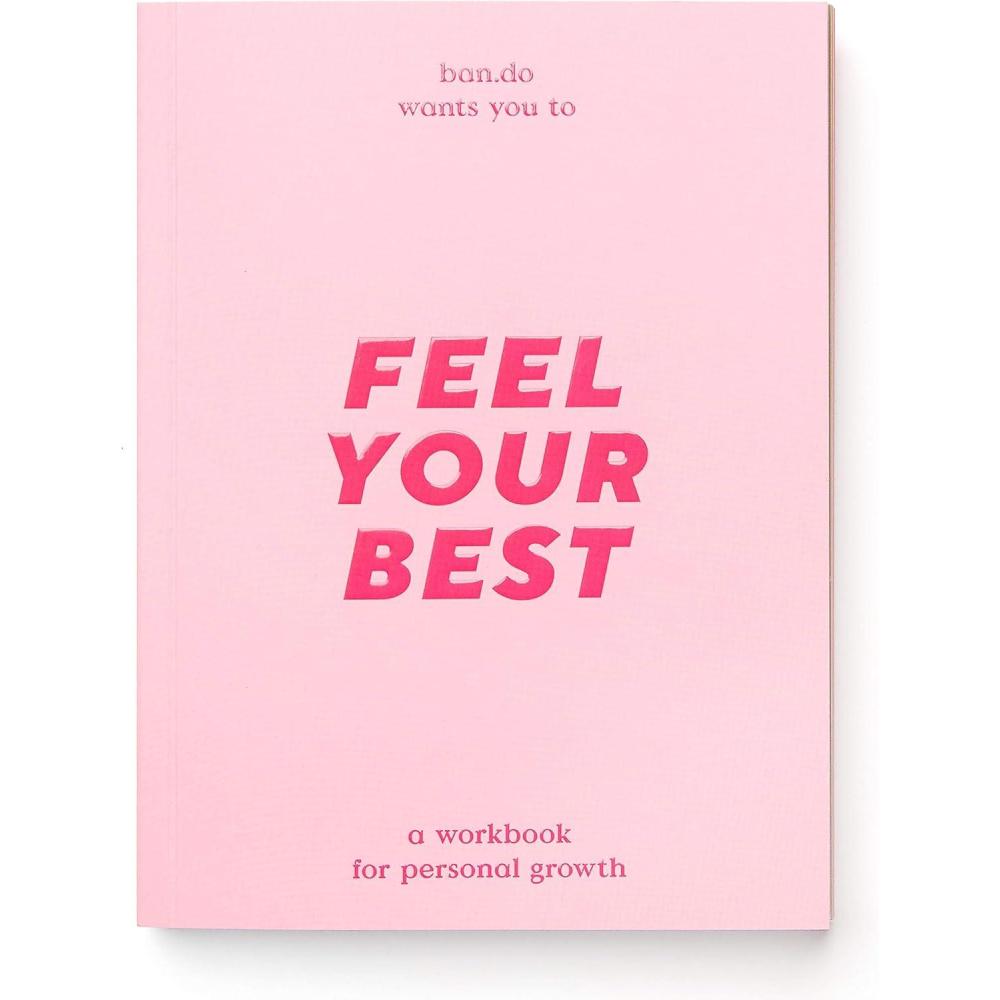 imageBando Wellness Workbook Guided Journal with Over 280 Pages Mindfulness Journal Includes Sections on GoalsExplorationActionRelaxation and Daily Checkins Feel Your Best PinkFeel Your Best