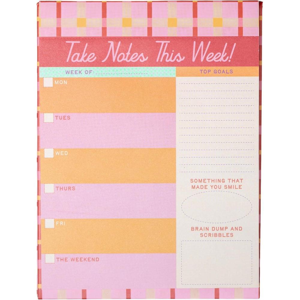imagebando Weekly Planner Notepad Mini Desk Planner Undated Week Calendar Weekly To Do List Notepad with 52 Sheets Take Notes This Week
