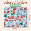 ban.do 2 Pack Folders for Documents, Colored Folders with Pockets, Two Pocket Folders for Letter Size Papers, Strawberry Fields, 2404827