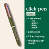 ban.do 4 Color Multi-Click Pen, 4-in1 Retractable Ball Point Pen with Quote Design, Plant Parent