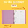 ban.do Undated Daily To Do Planner, Personal Organizer Schedule Planner with Meal Plan and To Do Lists, Flowers and Fruit