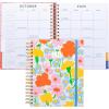 ban.do 17-Month Large Daily and Weekly Planner Dated August 2025 – December 2026, Hard Cover Self Care Journal, Spiral Agenda with Monthly Calendar, Stickers, Art & Bonus Pages (Ivory Floral)(Ivory Floral)