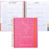 ban.do 17-Month Large Daily and Weekly Planner Dated August 2025 – December 2026, Hard Cover Self Care Journal, Spiral Agenda with Monthly Calendar, Stickers, Art & Bonus Pages (Ivory Floral)(Word Search)