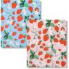 ban.do 2 Pack Folders for Documents, Colored Folders with Pockets, Two Pocket Folders for Letter Size Papers, Strawberry Fields, 2404827