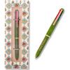 ban.do 4 Color Multi-Click Pen, 4-in1 Retractable Ball Point Pen with Quote Design, Plant Parent