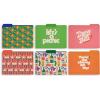 ban.do Thick Sturdy File Folders Decorative, Set of 6 File Folders with Tabs and Sticker Labels, Cute Colored File Folders Letter Size, Assorted Quotes and Patterns
