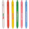 ban.do Write On Rainbow Colored Gel Pen Set of 6, Plastic Click Pens with Non-Toxic Colorful Ink and Pocket Clips, Assorted Color Quotes