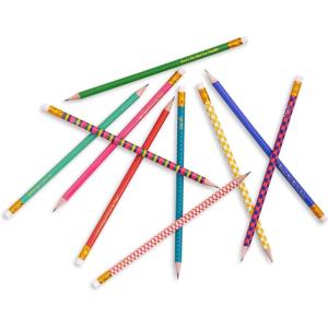 ban.do Write On Colorful Pencil Set of 10, Pre-Sharpened #2 Graphite Pencils for Office, Assorted