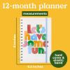 ban.do 12-Month Medium Daily and Weekly Planner Dated January 2026 – December 2026, Soft Cover Self Care Journal, Agenda with Monthly Calendar, Stickers, Art & Bonus Pages (Let’s Have Some Fun)