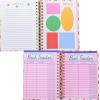 ban.do 17-Month Medium Daily and Weekly Planner August 2025 – December 2026, Hard Cover Spiral Agenda with Monthly Calendar, Stickers, Art & Bonus Pages (Cherries and Strawberries)(Blue Floral)