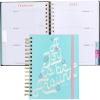 ban.do 12-Month Medium Daily and Weekly Planner Dated January 2026 – December 2026, Hard Cover Self Care Journal, Spiral Agenda with Monthly Calendar, Stickers, Art & Bonus Pages (Green Plaid)(A Joy to Be Around)