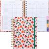 ban.do 17-Month Medium Daily and Weekly Planner August 2025 – December 2026, Hard Cover Spiral Agenda with Monthly Calendar, Stickers, Art & Bonus Pages (Cherries and Strawberries)(Cherries and Strawberries)