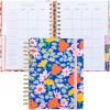 ban.do 17-Month Medium Daily and Weekly Planner August 2025 – December 2026, Hard Cover Spiral Agenda with Monthly Calendar, Stickers, Art & Bonus Pages (Cherries and Strawberries)(Blue Floral)
