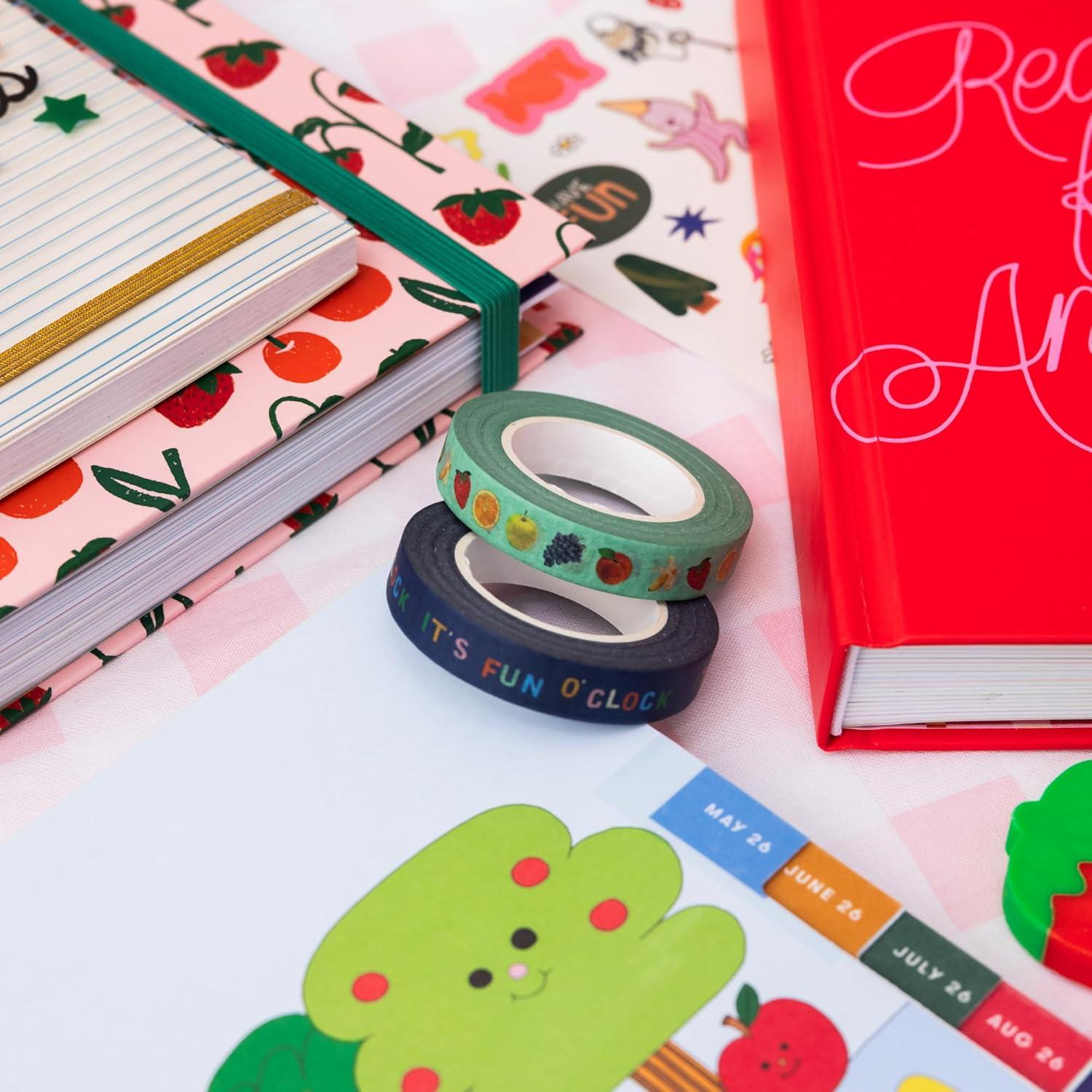 imagebando Cute Paper Tape for Scrapbooking Supplies CuteUniqueNovelty Tape for Journaling SuppliesJunk Journal Its Fun OClock