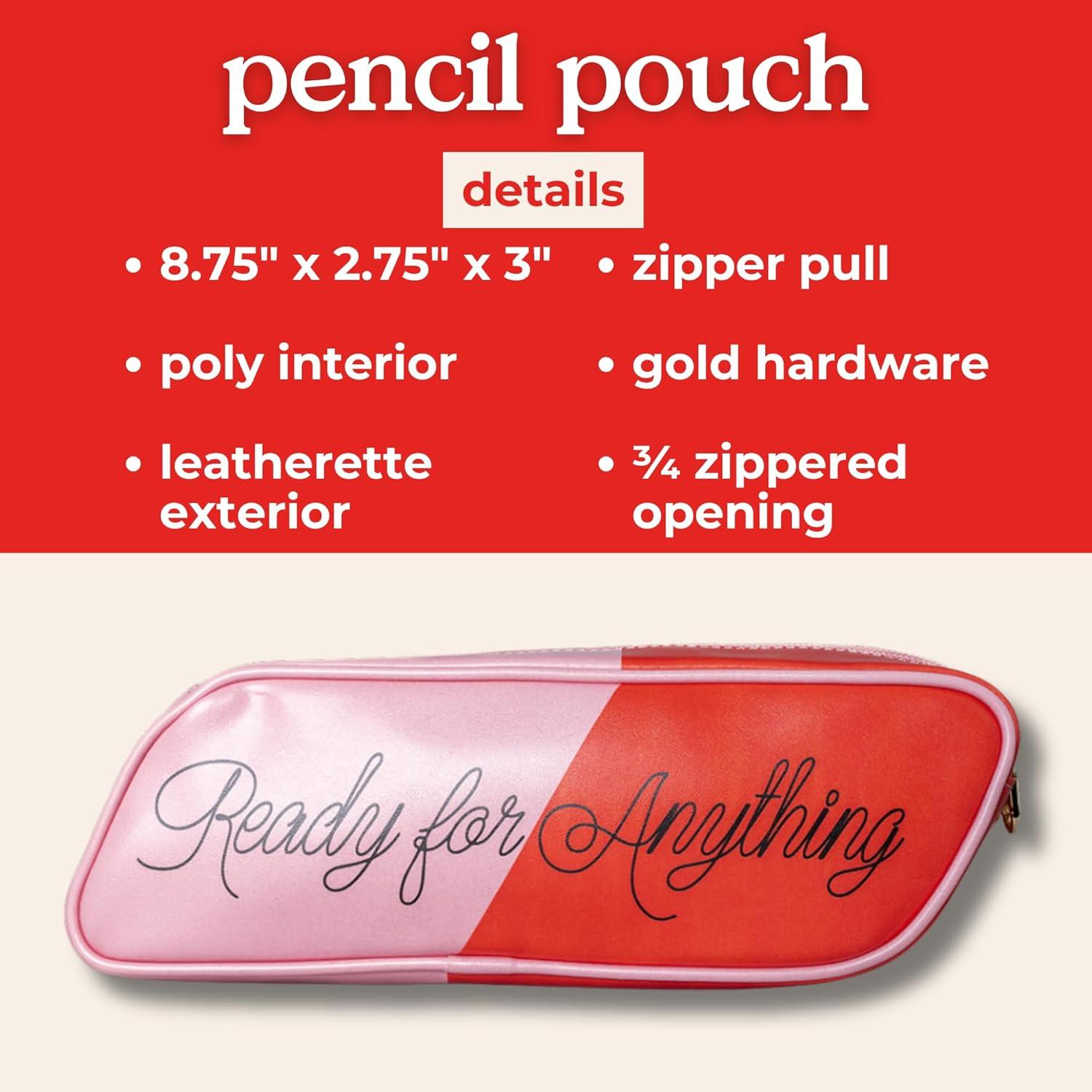 imagebando Cute Pen and Pencil Case for Adults Small Novelty Zipper Pouch for Office and Art Supplies Travel Toiletries Makeup Ready for Anything