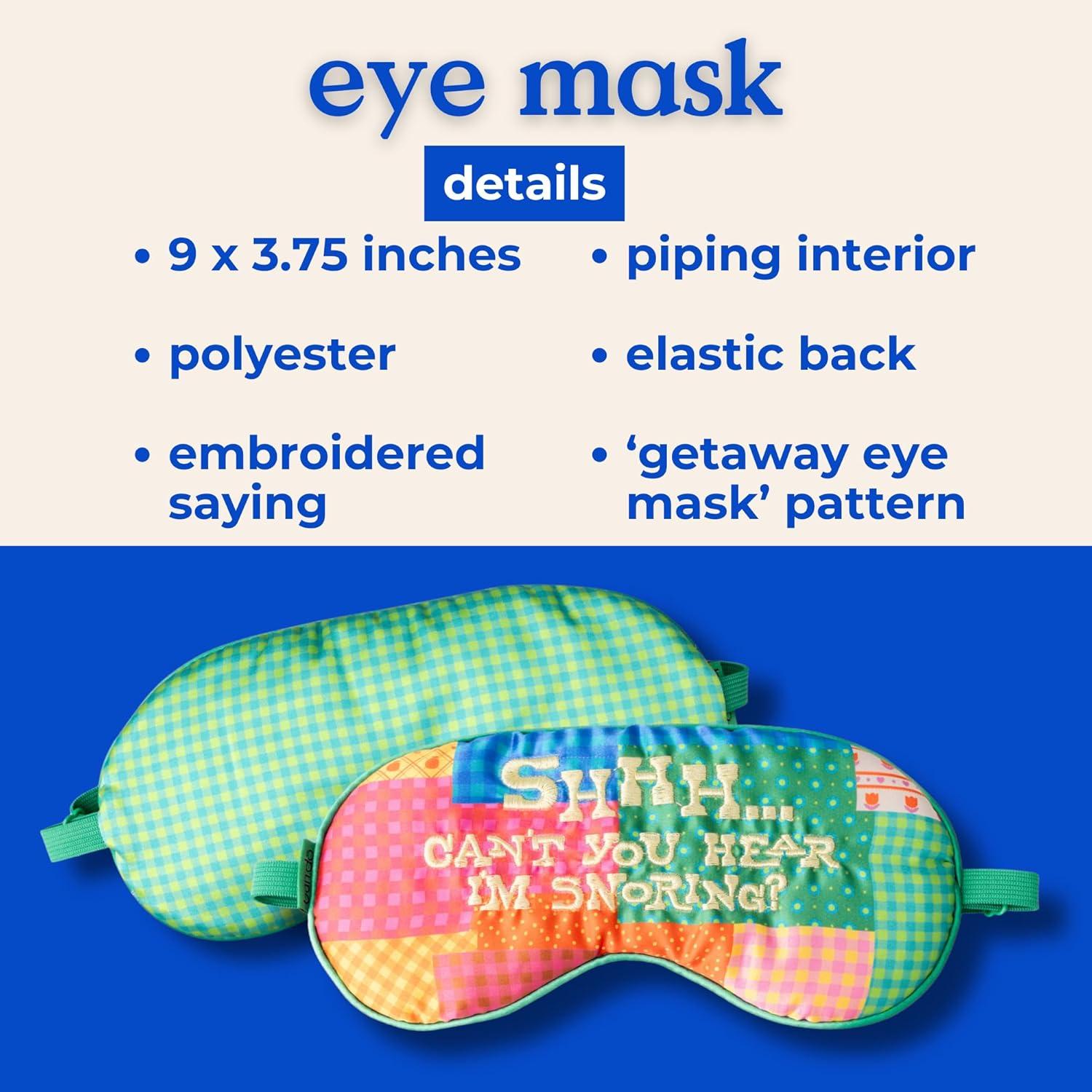 imagebando Getaway Eye Mask with Adjustable Strap Padded Silk Mask Sleeping Mask for Home or Airplane PatchworkPatchwork