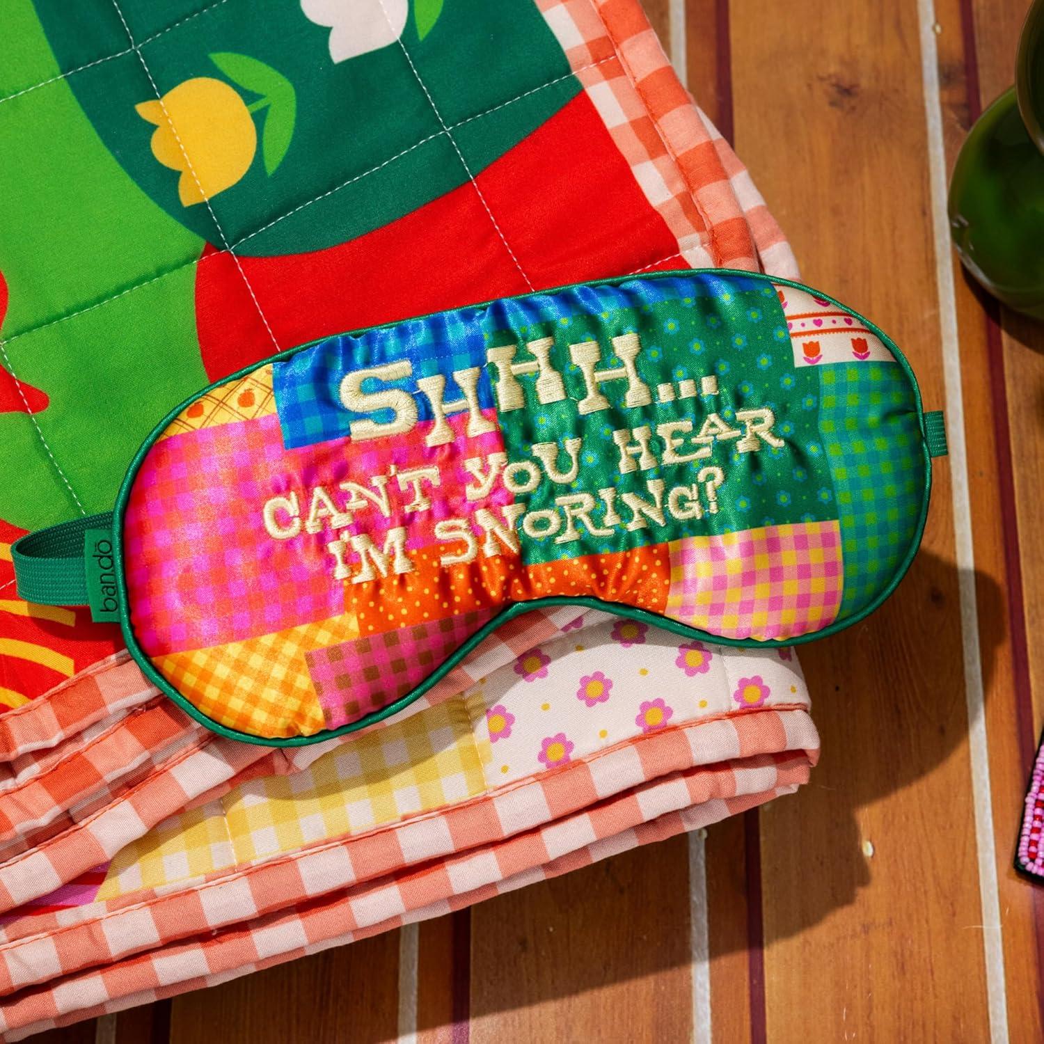 imagebando Getaway Eye Mask with Adjustable Strap Padded Silk Mask Sleeping Mask for Home or Airplane PatchworkPatchwork