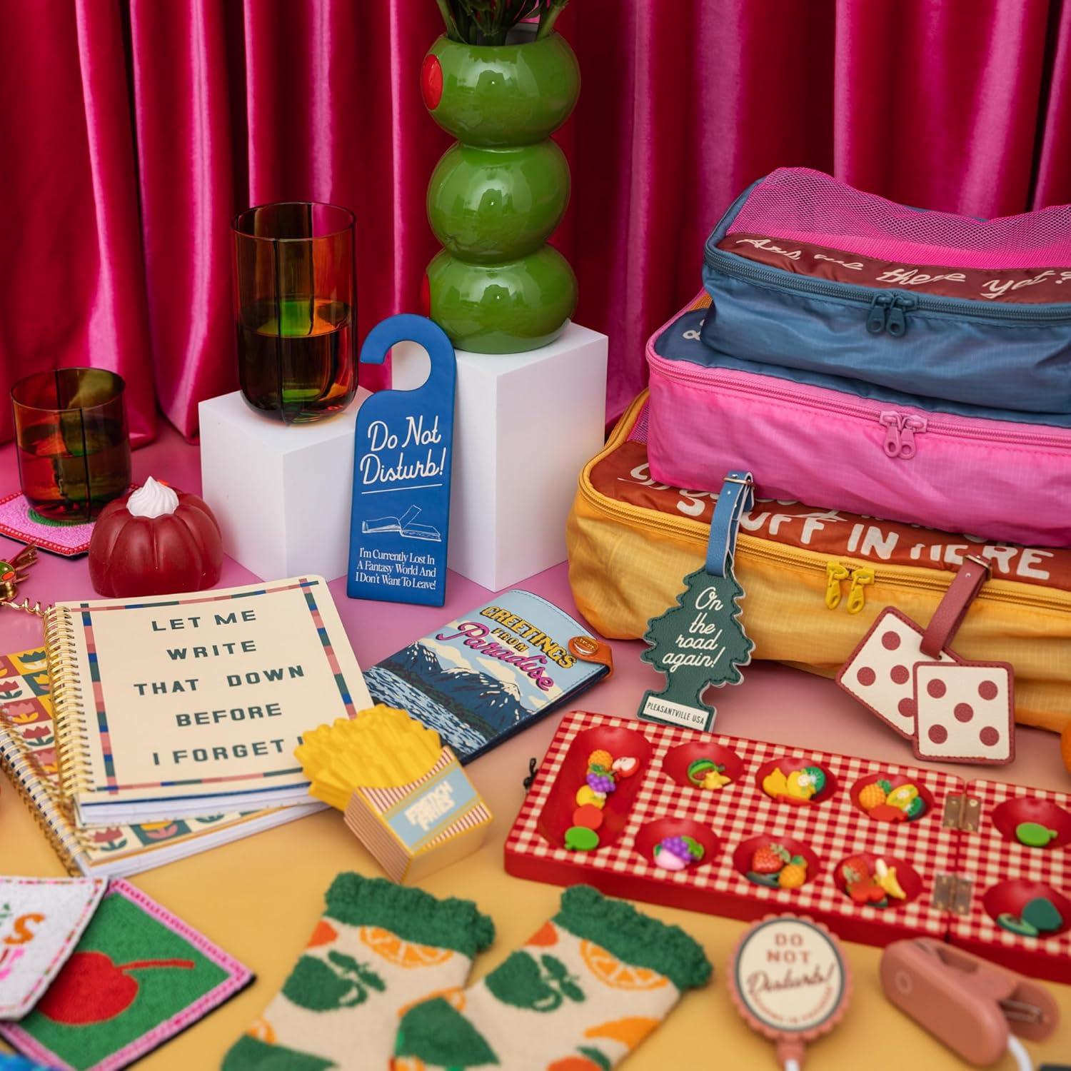 imagebando Getaway Polyester and Mesh Packing Cube Set Includes 4 Foldable Luggage Organizers in Various Sizes Really Important StuffReally Important Stuff