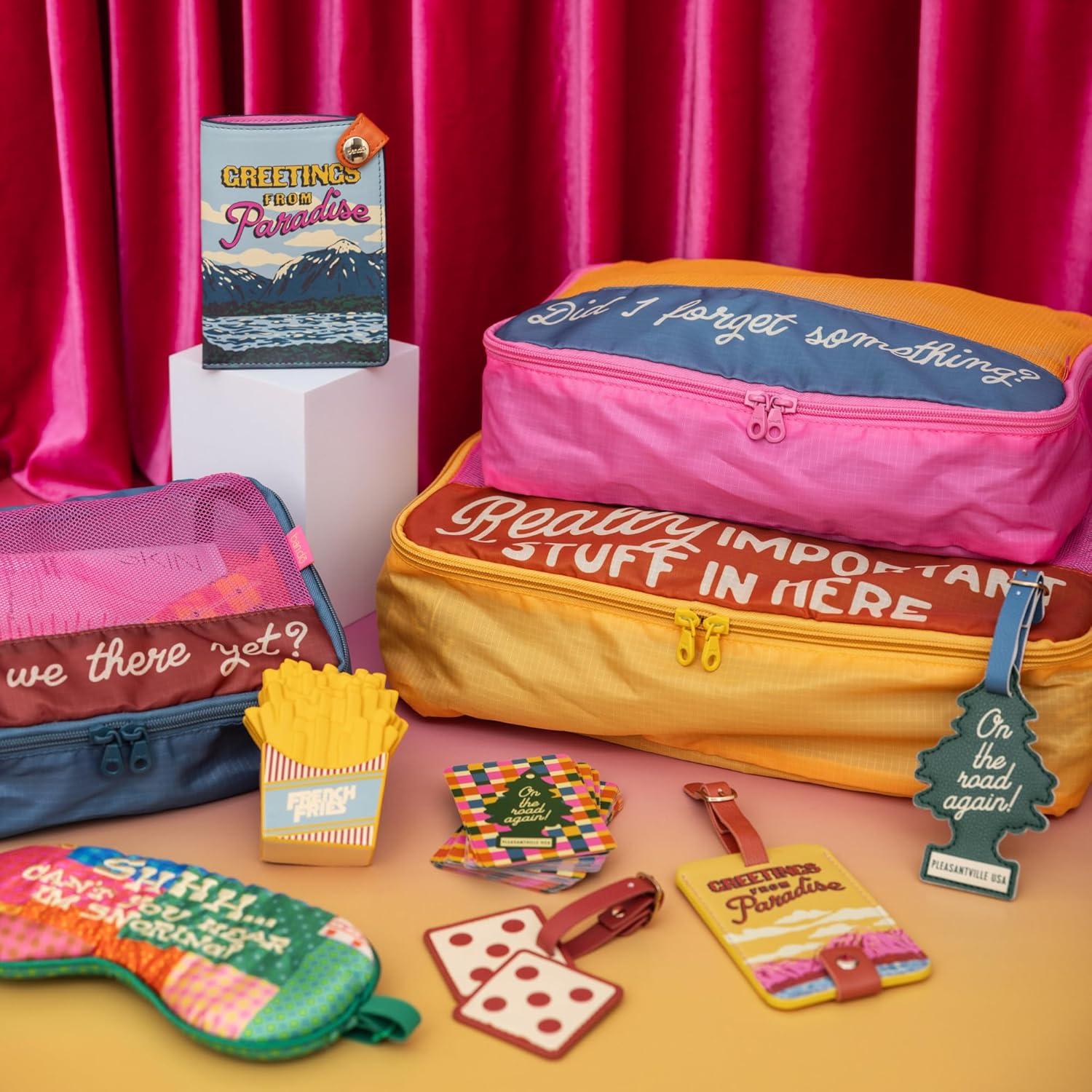 imagebando Getaway Retro Passport Holder Durable Vegan Leather Passport Cover Travel Wallet Fits Credit Cards and Vaccine Card Greetings From ParadiseGreetings From Paradise