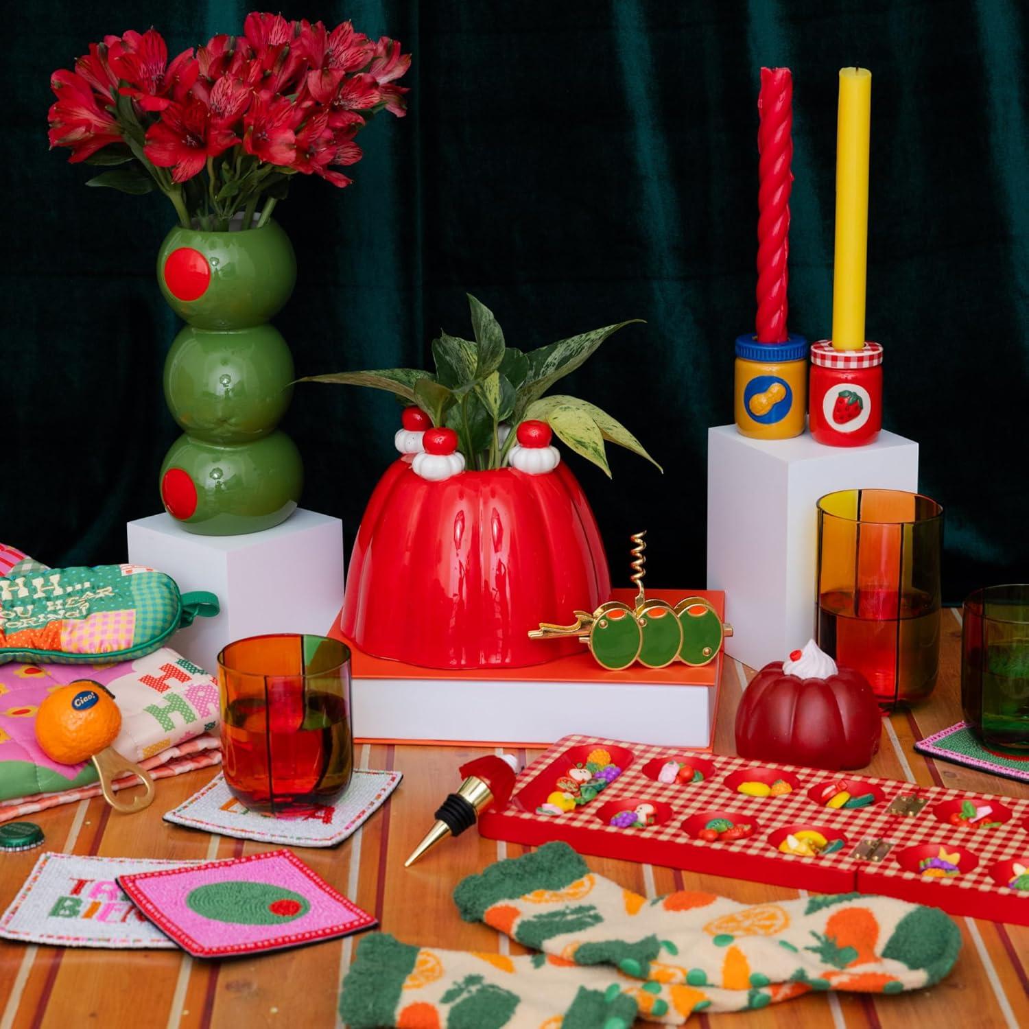 imagebando Novelty Martini Olive Corkscrew and Bottle Opener Aesthetic Barware and Cocktail Tools Olives