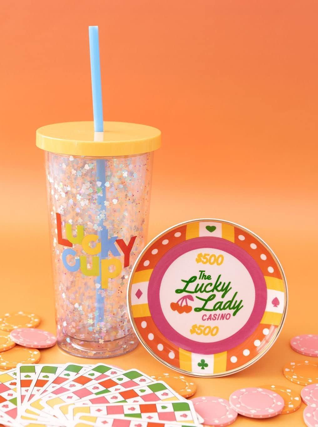 imagebando Novelty Trinket Tray Ceramic Jewelry Dish Small Decorative Tray for Keys or Decor Cute Catchall Tray CakeLucky Lady