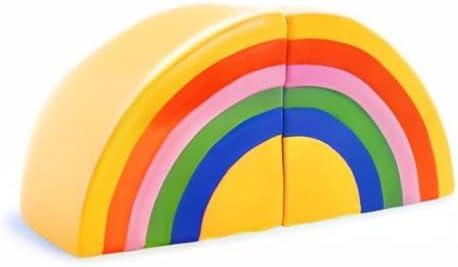 imagebando Rainbow Book Ends Ceramic Cute Bookends for Girl Room Decor Rainbow