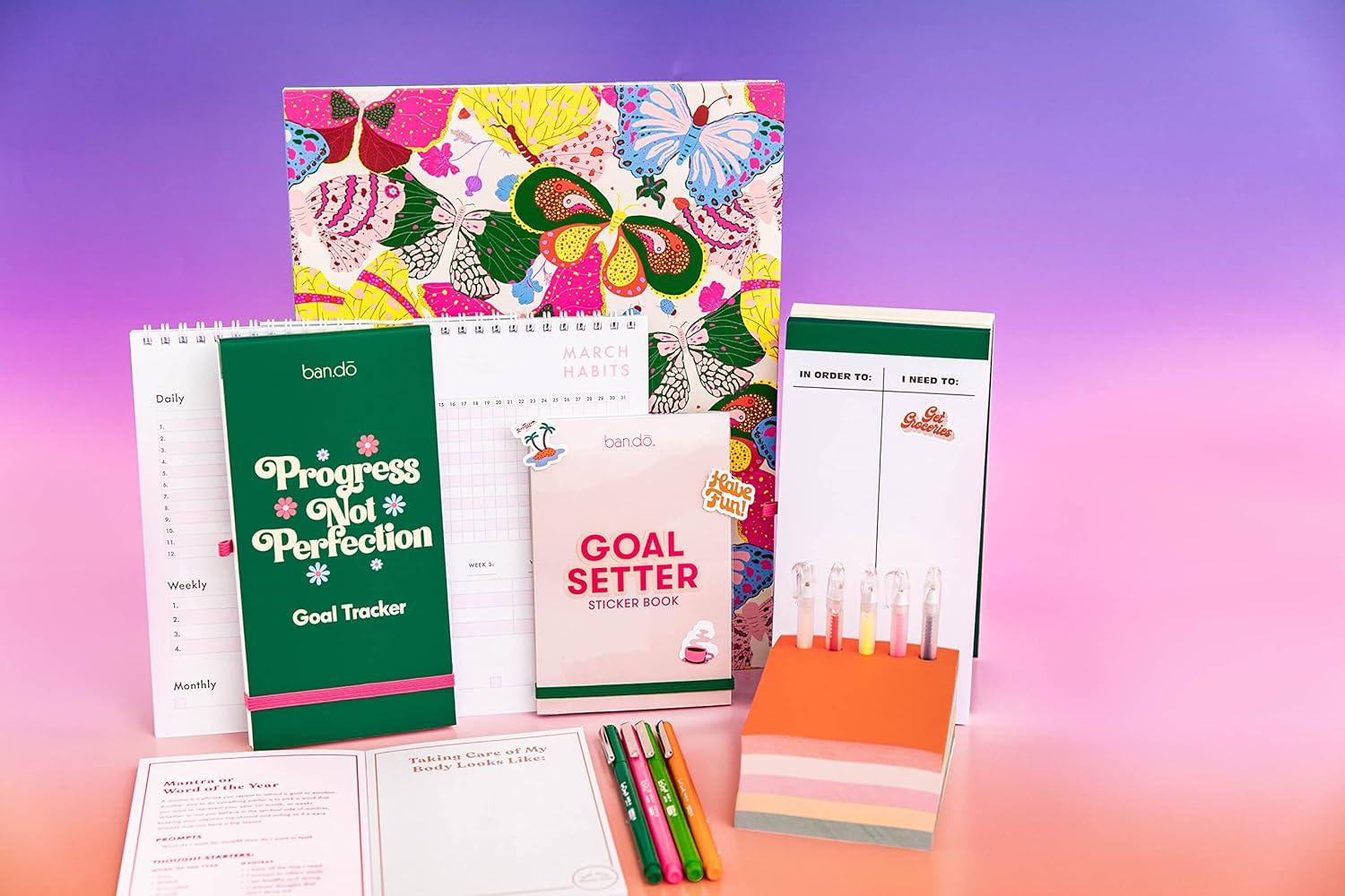 imagebando Sticker Book of Goal Setting Stickers 35 Sticker Sheets with ColorfulFunPositive Stickers for Journals and Planners Issue 1