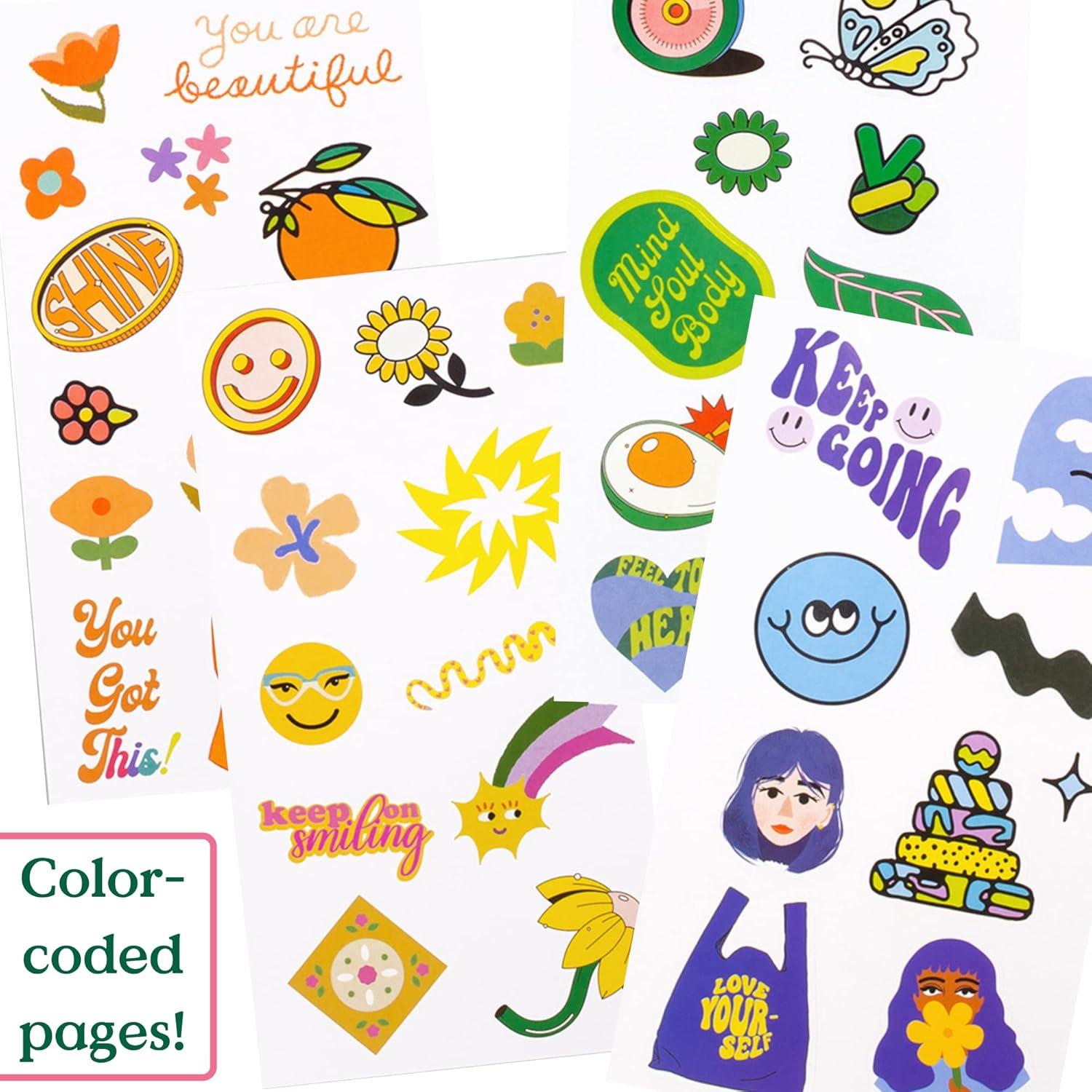 imagebando Sticker Book with Over 700 Assorted Stickers 35 Sticker Sheets with Fun Stickers Colorful Sticker Pack with Aesthetic Stickers for Scrapbooking Planners or Journals Issue 8