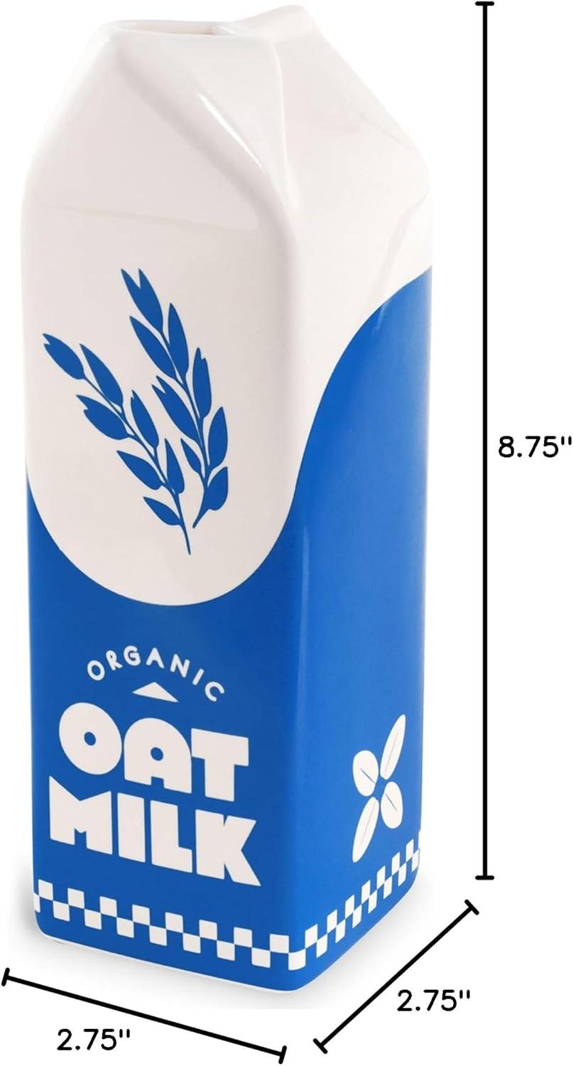 imagebando Vintage Inspired Rise and Shine Decorative Ceramic Vase Unique HomeKitchenOffice Accent Oat Milk