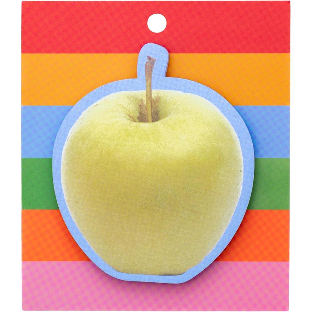 imagebando Cute Sticky Notepad with 50 Sheets of Paper Novelty Self Stick Notes in Fruit Shape Apple