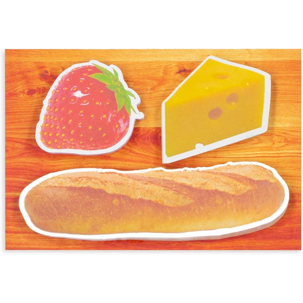 imagebando Novelty Sticky Note Set Food Theme Snack Board Fun Stationery Note Pads Set of 3 Charcuterie Board