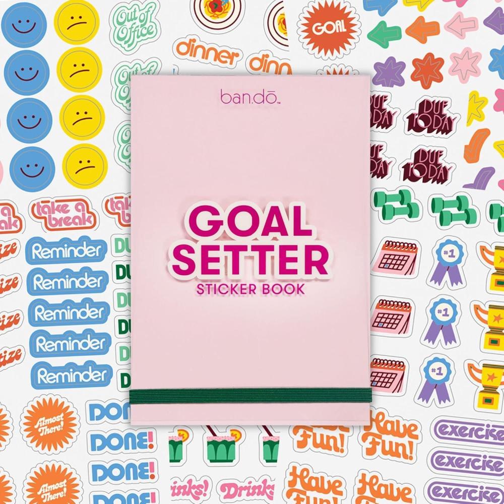 imagebando Sticker Book of Goal Setting Stickers 35 Sticker Sheets with ColorfulFunPositive Stickers for Journals and Planners Issue 1